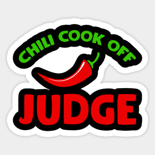 Chili Cook Off Judge Sticker